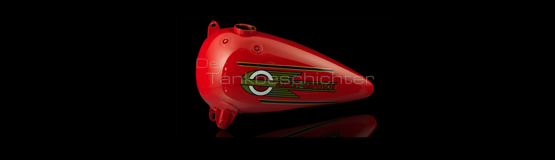 Harley-Davidson Motorradtank lackieren lassen.